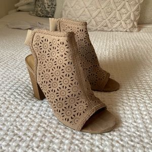 Lauren Conrad ankle open toe heels